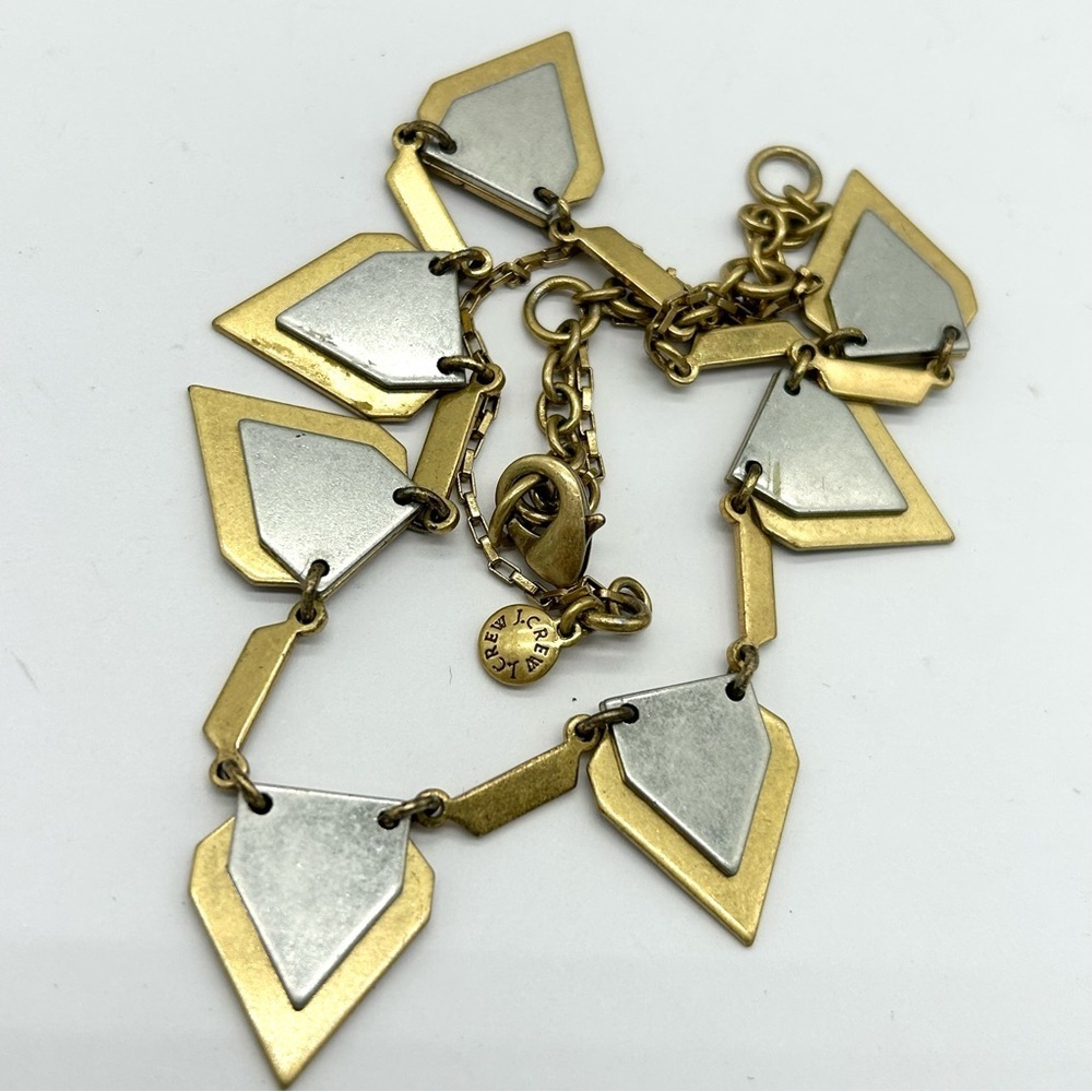 J. Crew Silver and Gold Linked Necklace